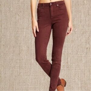 Burgundy Rust High waisted skinny jeans